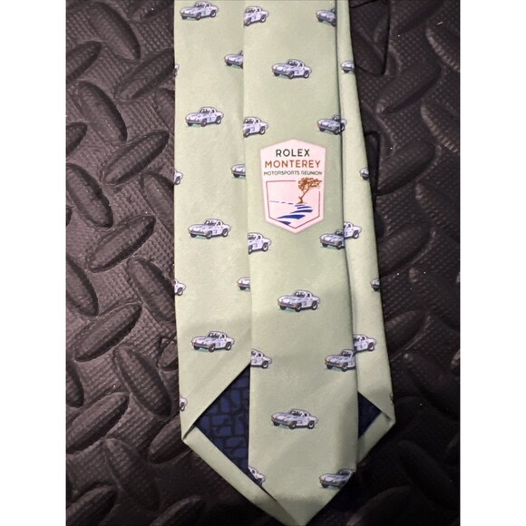 Ultra Rare Vintage Rolex Necktie Monterey Motorsports Reunion Mint Green - Picture 5 of 5